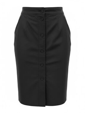 SYT Reuven vintage y2k made in Italy Black button Pencil mini midi Skirt Size 44